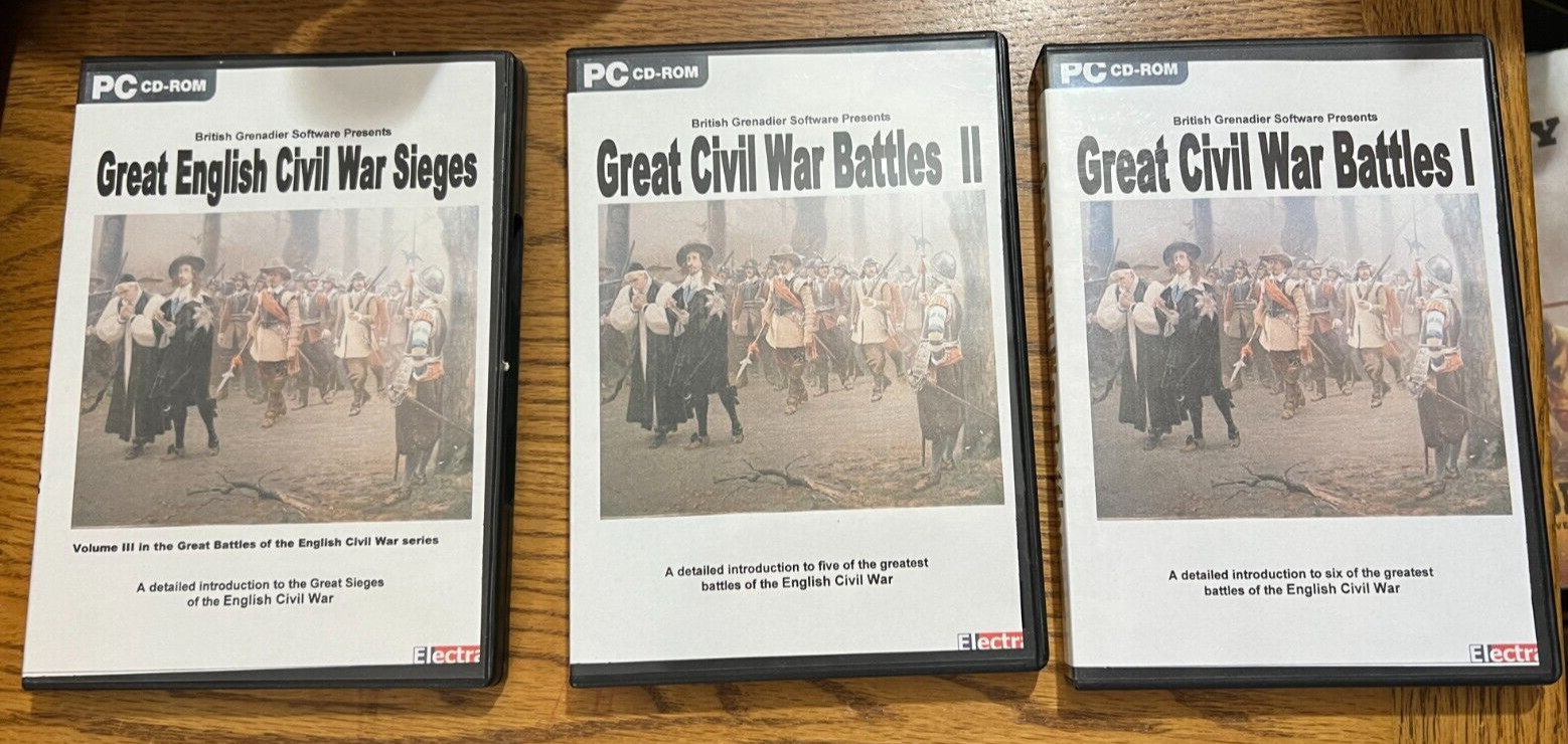 Set 3 CD-ROMS British Grenadier Software Presents Great Civil War Battles/Sieges
