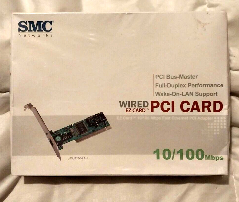 SMC Networks SMC1255TX-1 Wired EZ PCI Card 10/100 Mbps A-016 - New