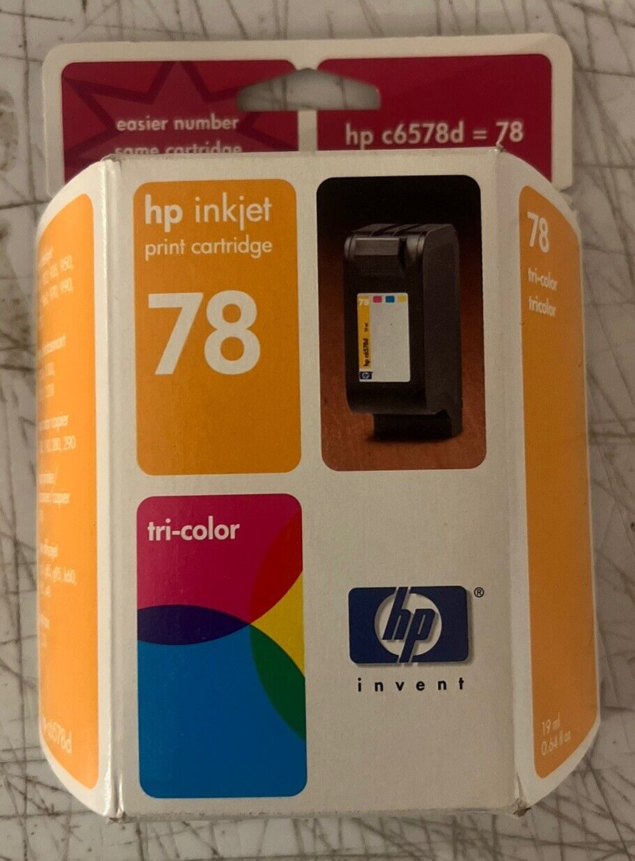 Genuine HP 78 Tri-Color Ink Cartridge Exp. 2003 NEW SEALED