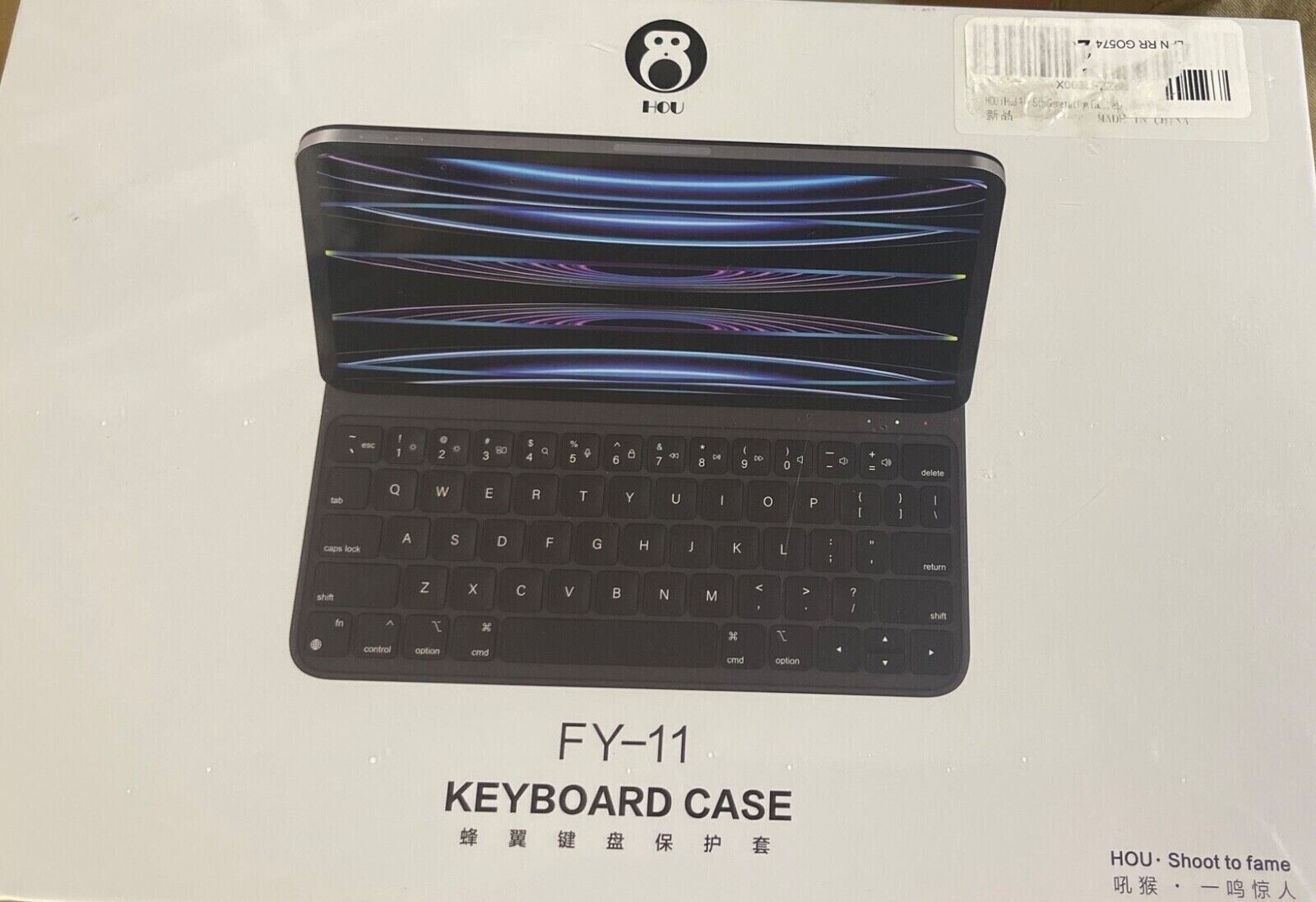 HOU FY-11 Bluetooth Keyboard Folio for Apple iPad Pro 11” &  10.9” 4th+ 5th Gen