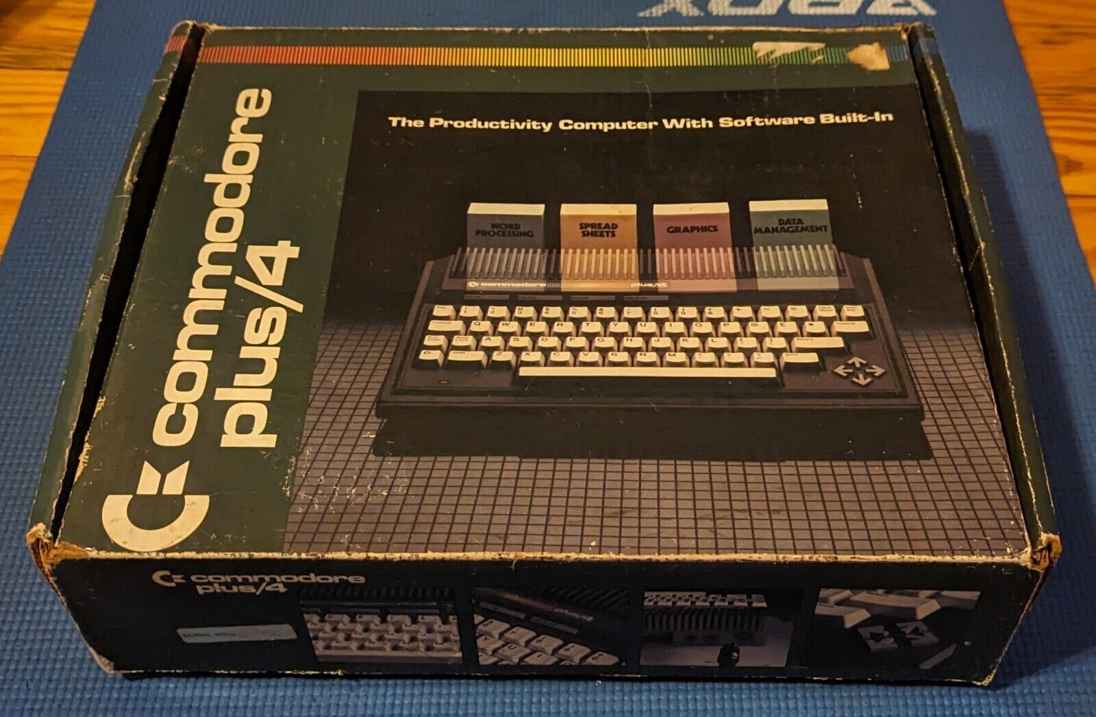 Vintage Boxed Commodore Plus/4 Computer & Cords, No Manual, Powers On, Clean