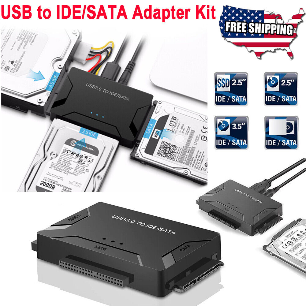 For Ultra Recovery Converter USB 3.0 to IDE/SATA Hard-drive Disk Adapter US SHIP