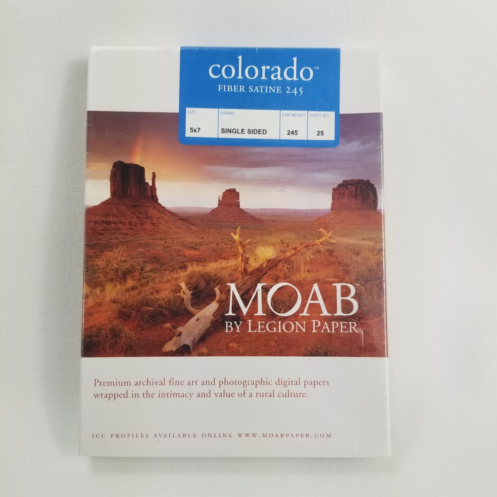MOAB By Legion Paper Fiber Satine 245 Colorado 5\