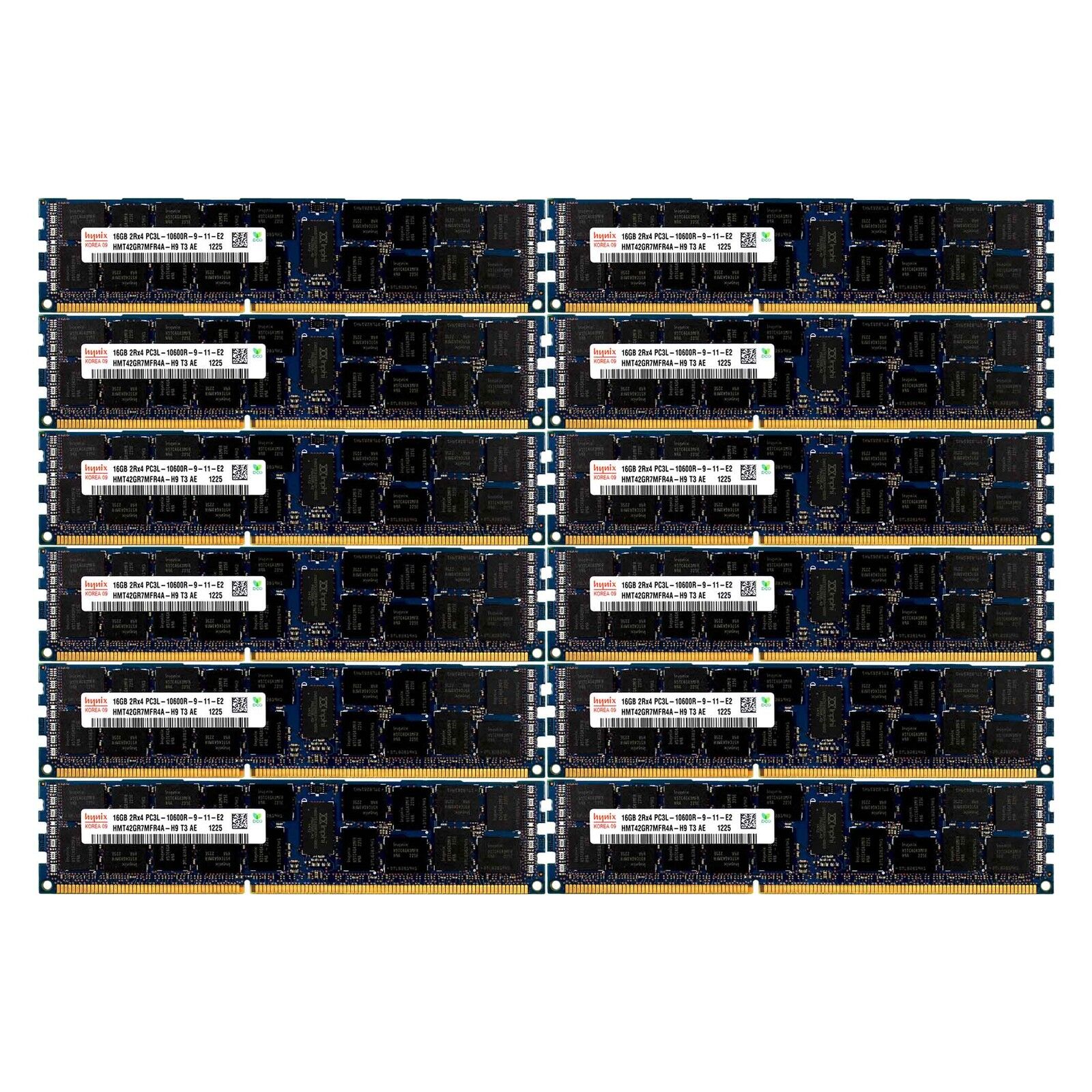 PC3L-10600 12x16GB DELL POWEREDGE R910 R915 C1100 C8220 M710hd T710 Memory Ram