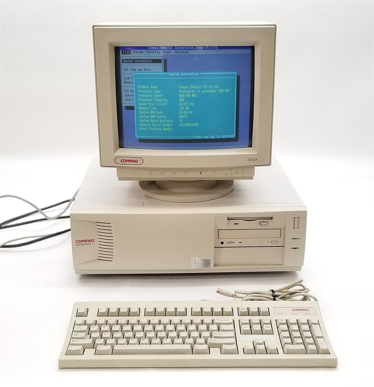 Compaq Deskpro EN PD1005 Pentium II 400MHz 128MB NO/HD 3DRagePRO 14