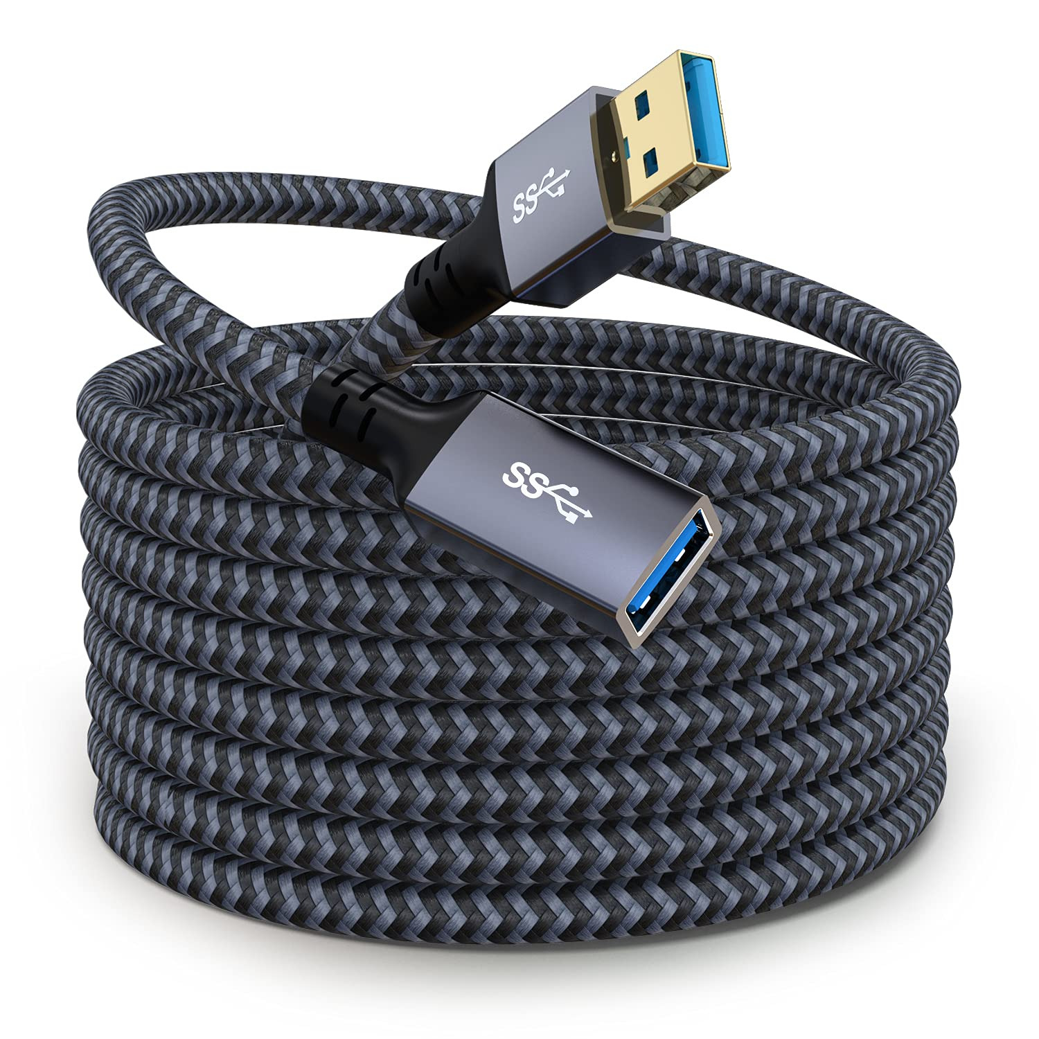 USB Extension Cable 20 Ft, Long USB Extension Cable USB Extender Nylon Braided U