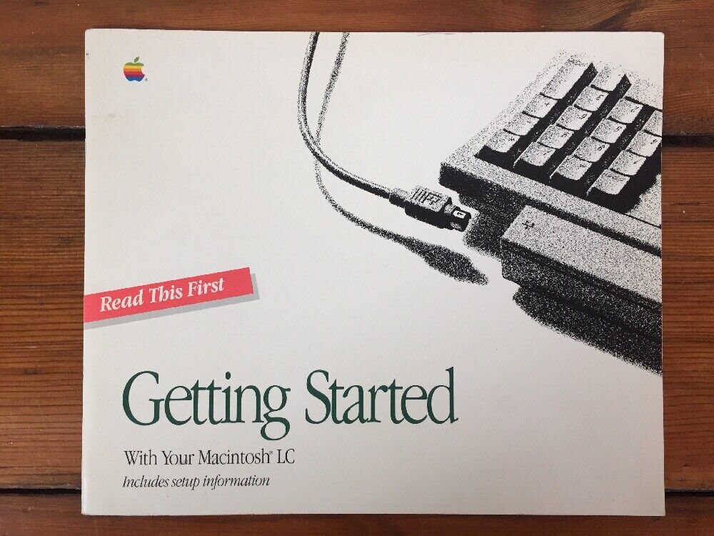 Vintage 1991 Apple Computer Mac Macintosh LC Desktop Set Up Owners Guide Manual
