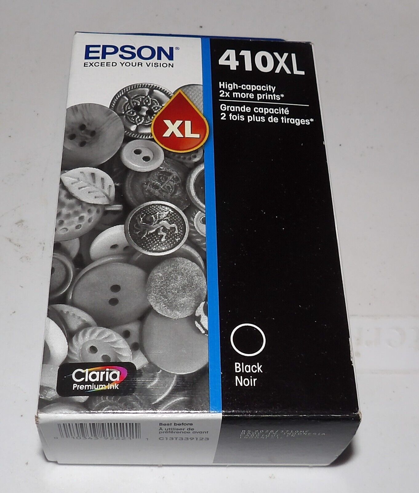 Genuine Epson 410XL High Capacity Ink Cartridge - Black Dated 2026