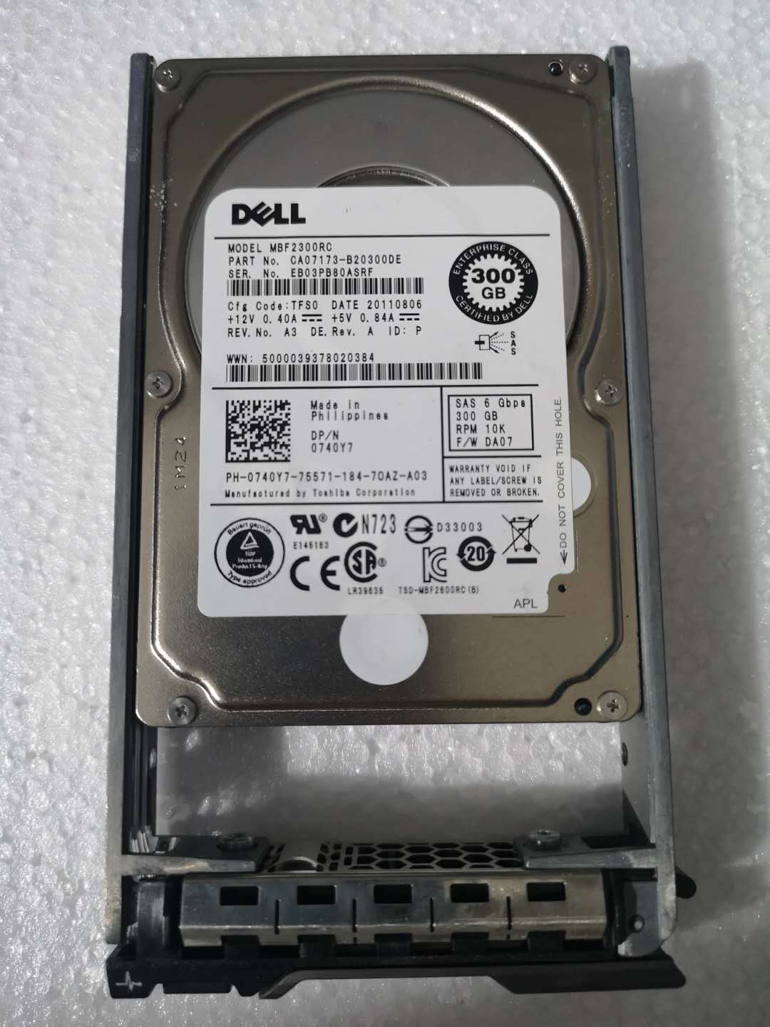Hard Drive for Dell 740Y7 300GB 10K SAS 2.5\