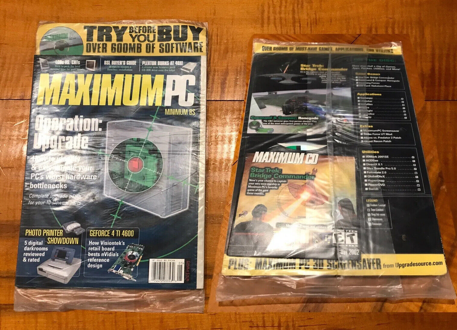 New Sealed STAR TREK COMMANDER GAMING CD MAXIMUM PC Magazine 2002 VINTAGE RARE