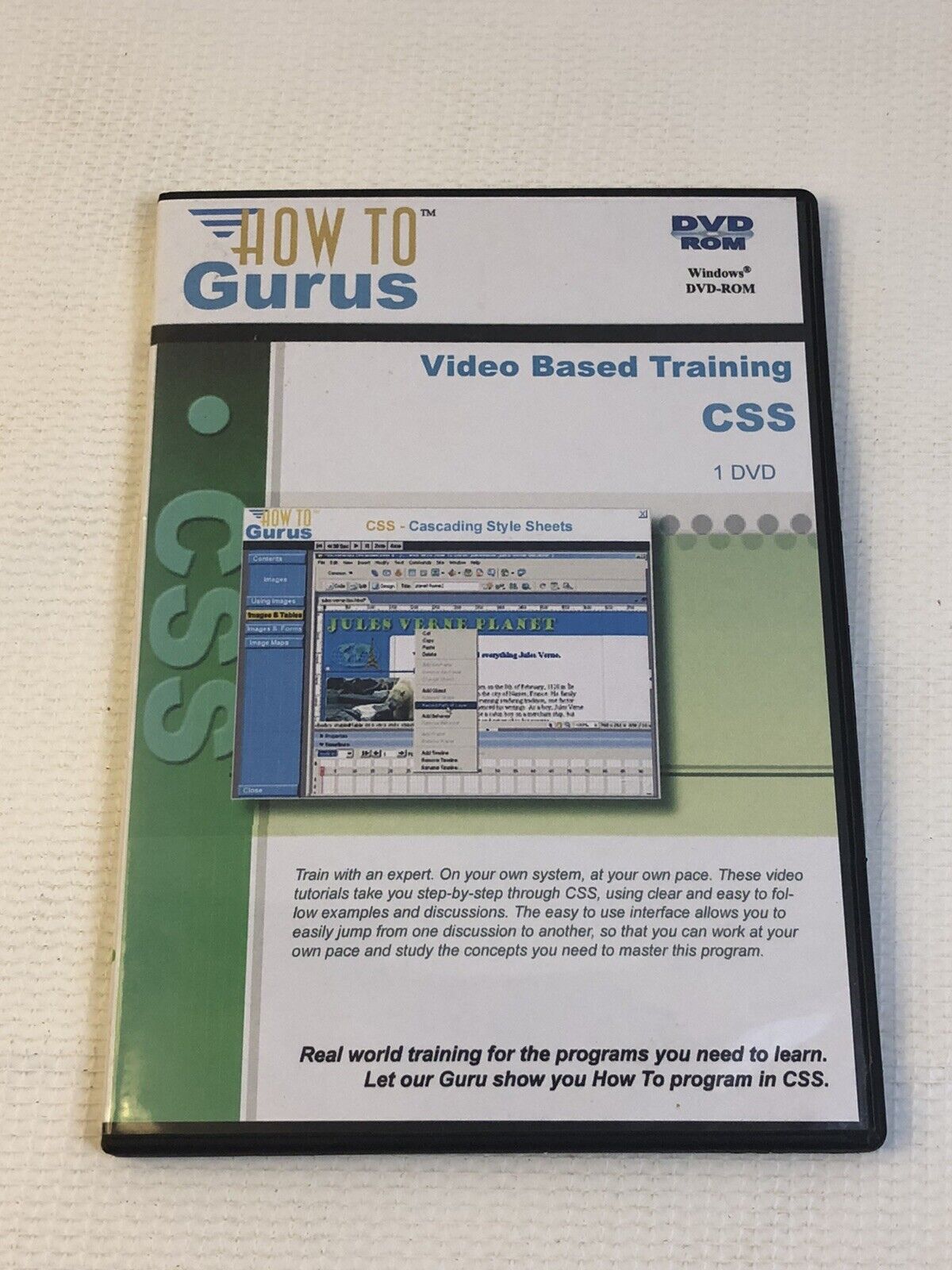 How to Gurus Video Based Learning Training Dvd CSS Cascading Style Sheets XP PC