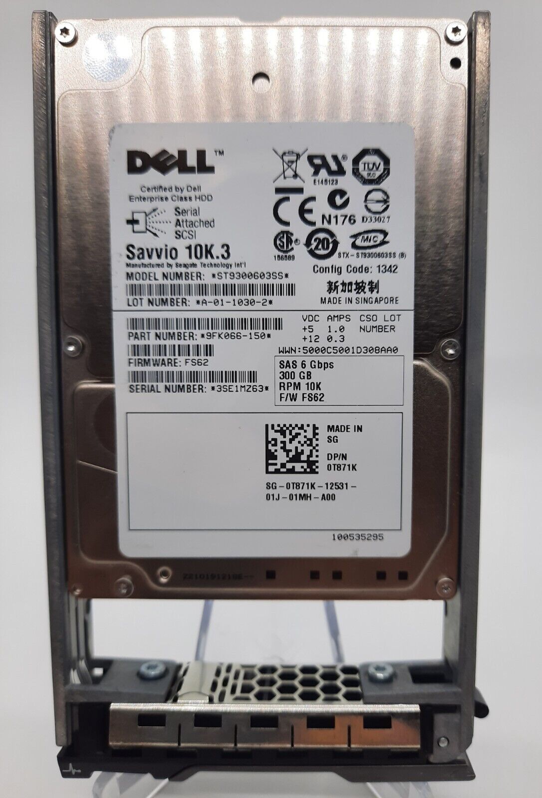 T871K Dell 0T871K  300GB 10K 6Gbps 2.5\
