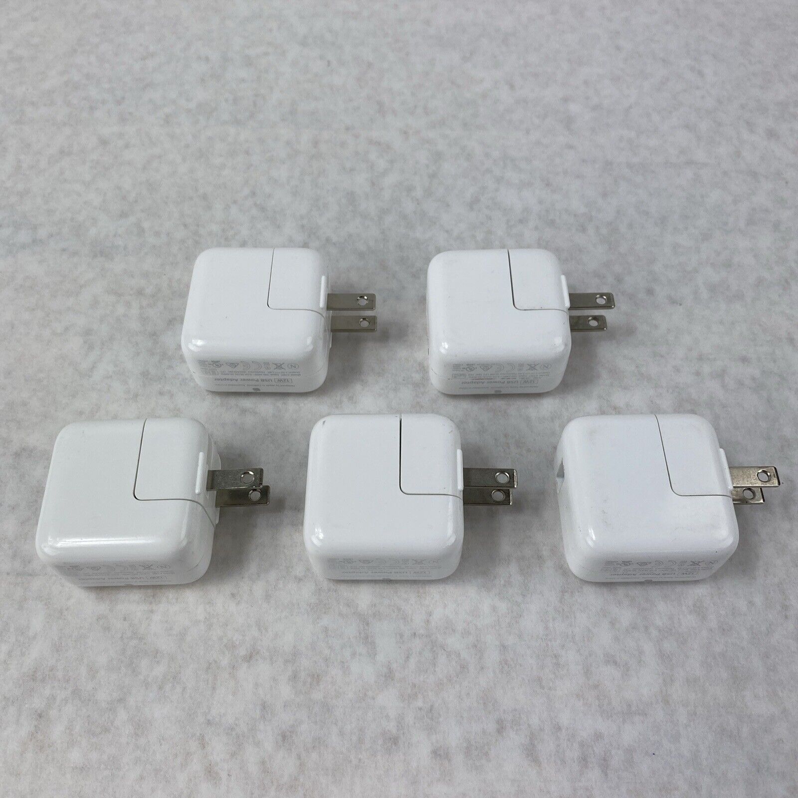 Lot of 5 Genuine Apple A1401 USB Power Adapter 12W
