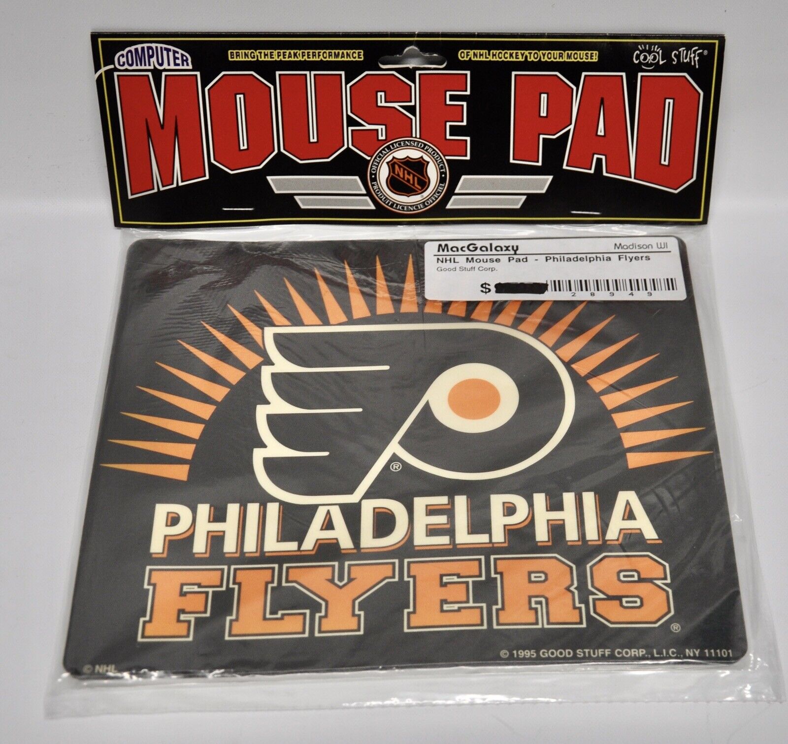 Vintage Mouse Pad: NIB - 1995 NHL Hockey - Philadelphia Flyers