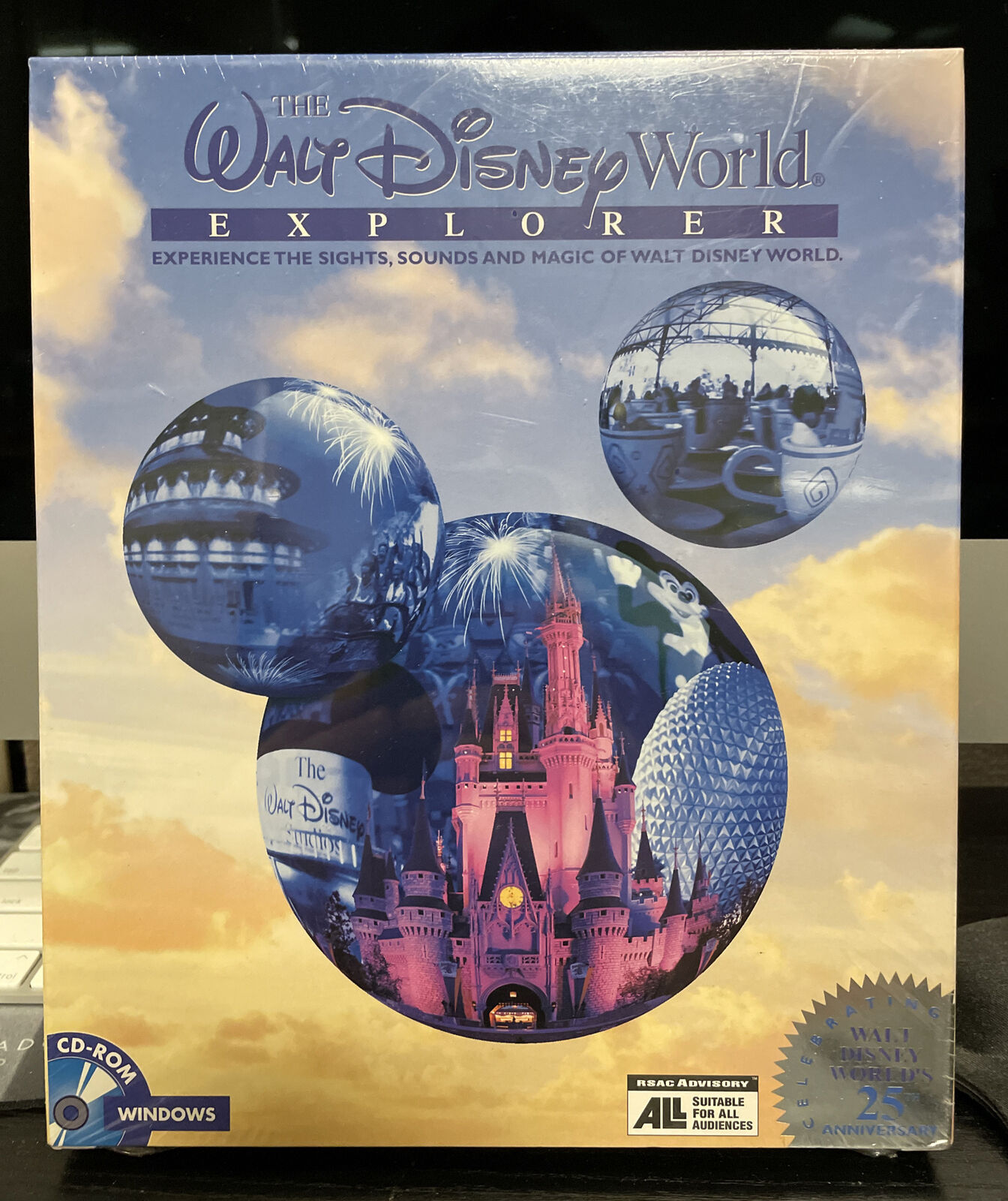 The Walt Disney World Explorer 25th Anniversary Windows CD-Rom Big Box NEW