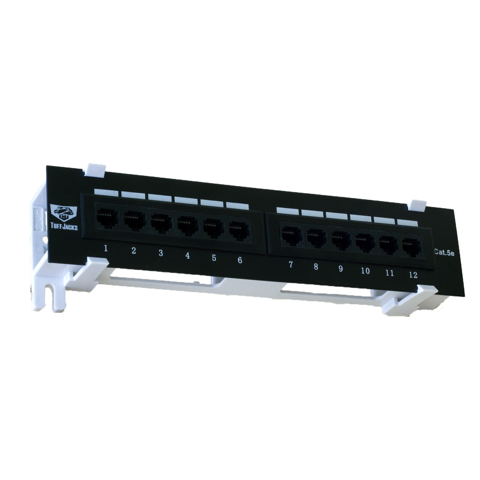 2 Pack Deal   12 Port Cat5e Patch Panel with Wall Mount Tuff Jacks 