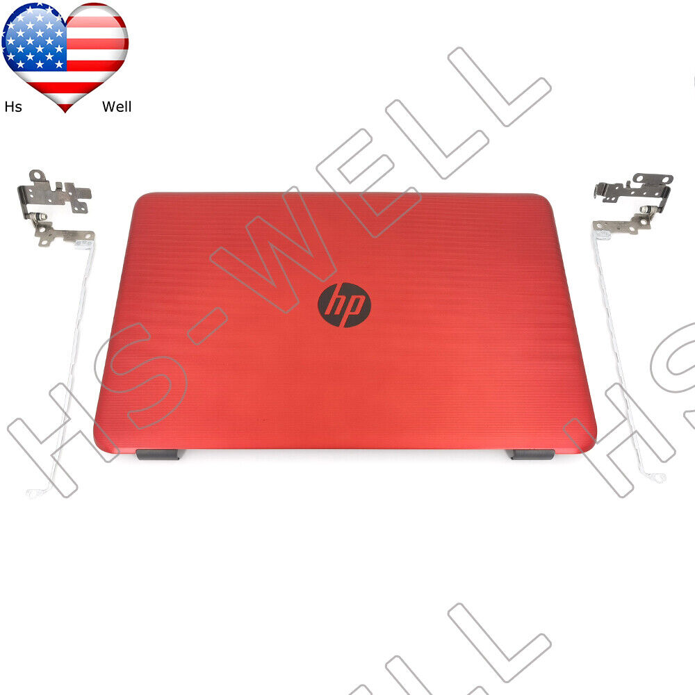 OEM HP 17-X 17-Y 17X 17Y LCD Back Cover Rear Lid 46008C0C000150 Black + Hinges 