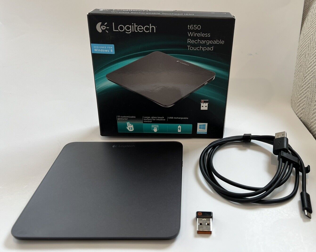 LOGITECH T650 Wireless Rechargeable Touchpad with Unifying Receiver Tested