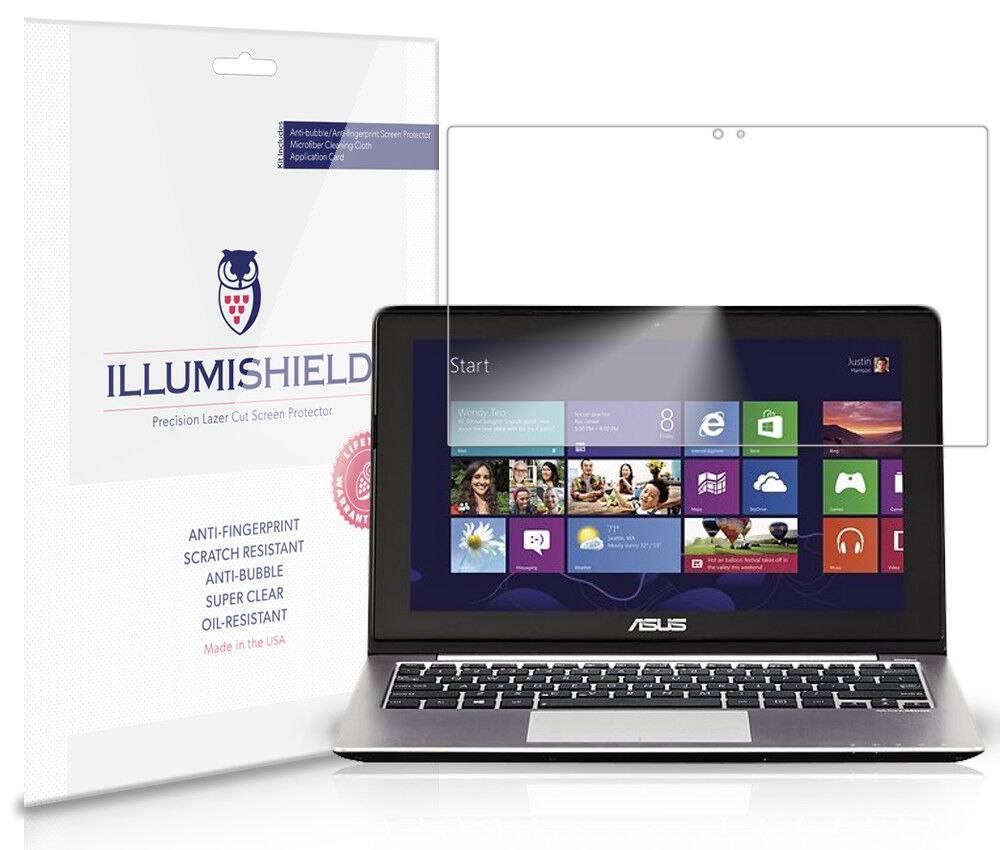 iLLumiShield Anti-Bubble/Print Screen Protector 2x for Laptop ASUS VivoBook Q200