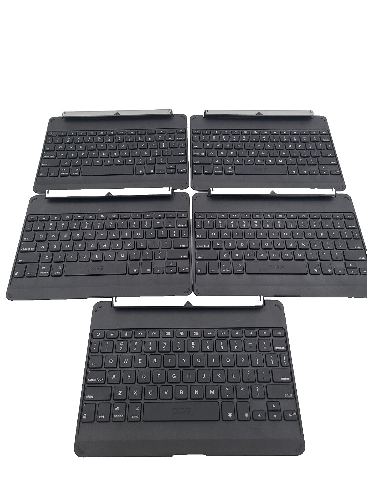 Lot of 5 ZAGG iPad Air 1st Gen. Bluetooth Keyboard Cover Magnetic Hinged Case