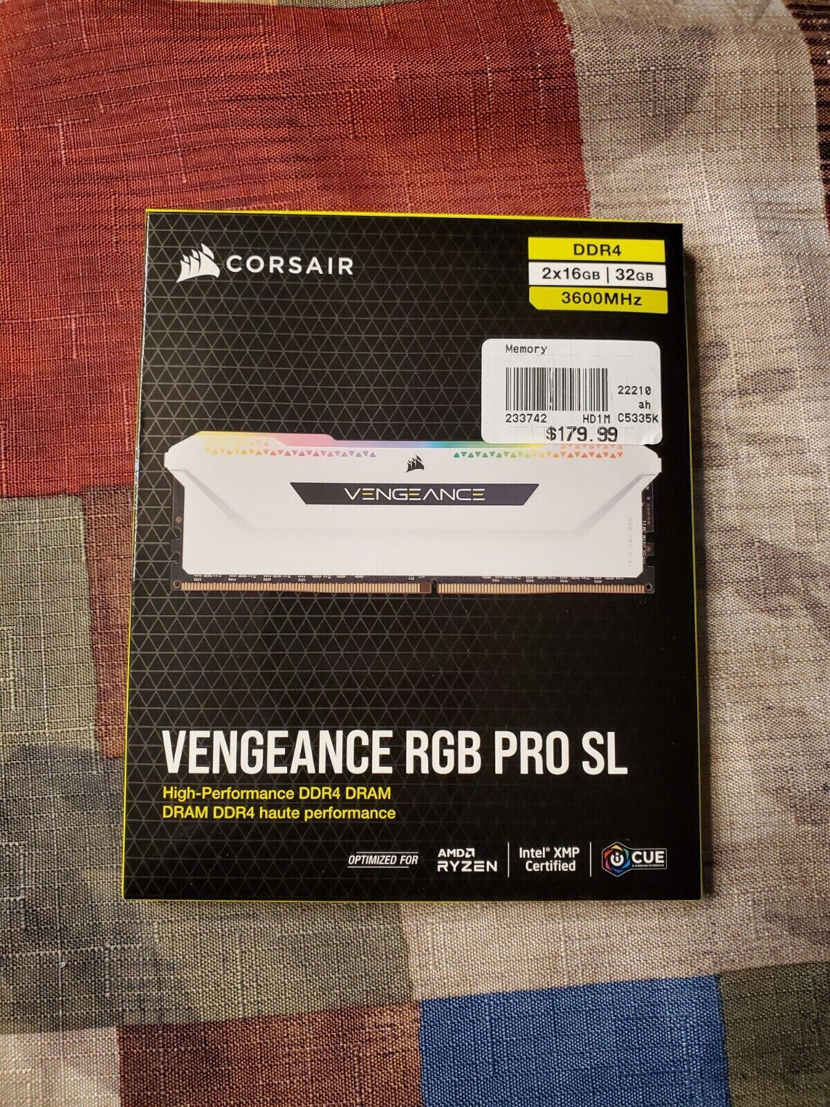 Corsair Vengeance RGB Pro SL 32GB (2 x 16GB) PC4-28800 (DDR4-3600) Memory