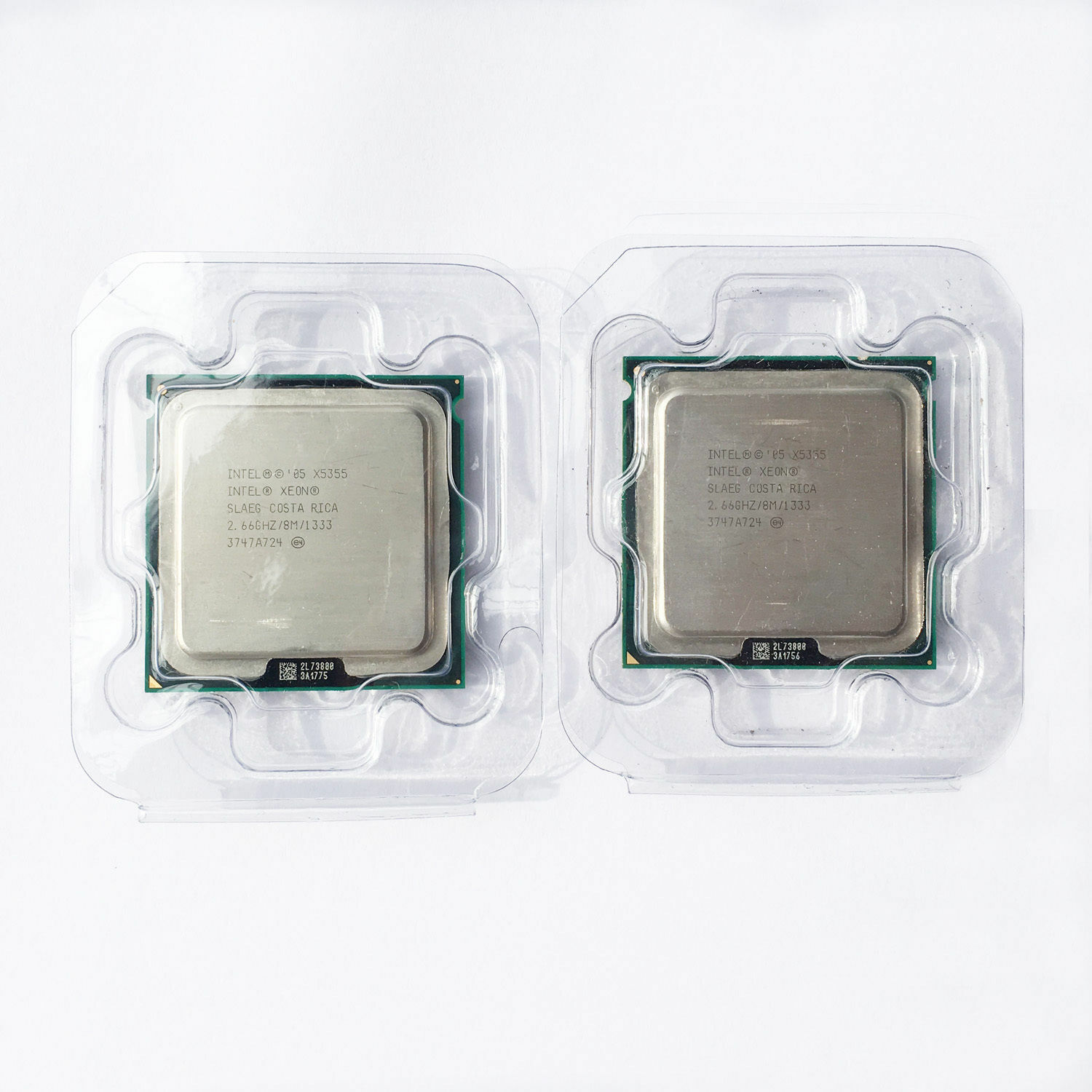 Matching pair Intel Xeon X5355 2.66GHz 8m 1333 MHz LGA771 SL9YM CPU Processor