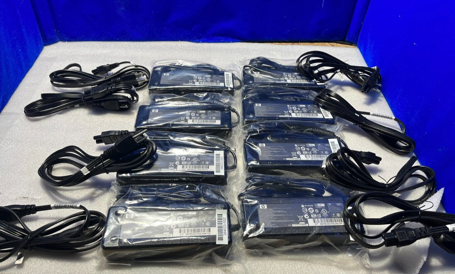 (lot8)Original 120W HP AC Adapter Charger W/ Power cord PPP017H 384023-002 39117