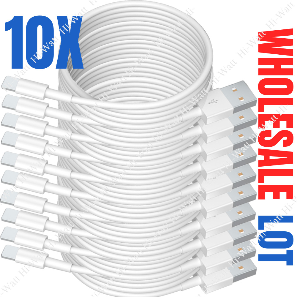 10X 3Ft 6Ft USB Cord Lot For iPhone 14 13 12 11 8 7 XR XS Charger Charging Cable