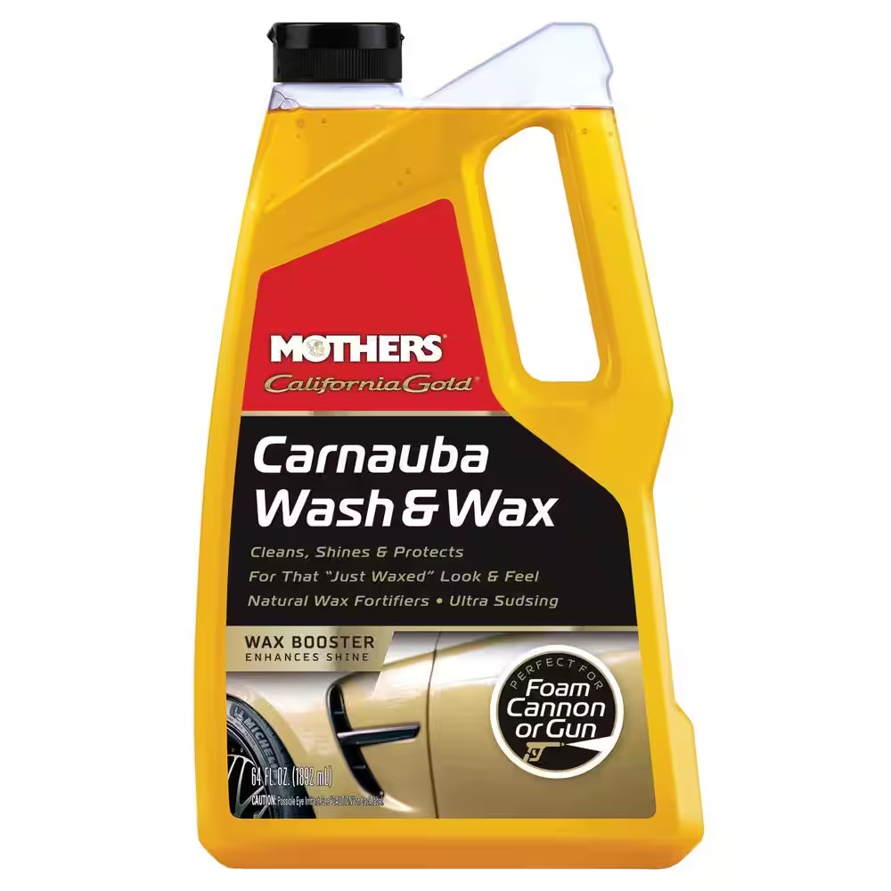 Car Wash and Wax Liquid Carnauba Clean Shine Protection California Gold 64 Oz