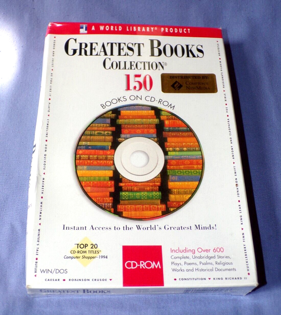 World Library Greatest Books Collection CD-ROM Printable Win/Dos Bible 600+
