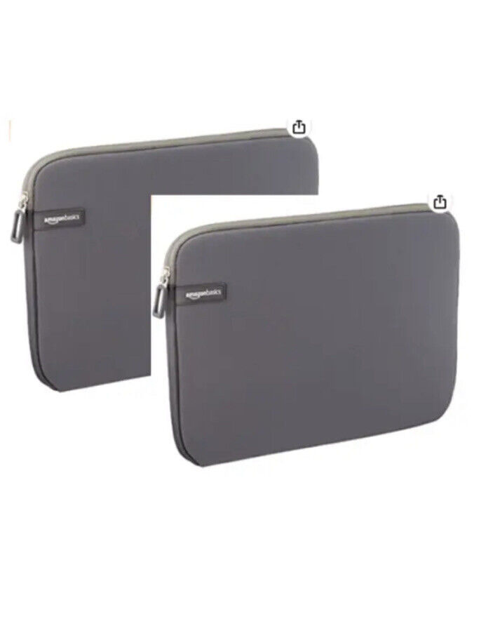 2 Pack -Amazon Basics 11.6-Inch Laptop Sleeve Protective Case with Zipper - Grey