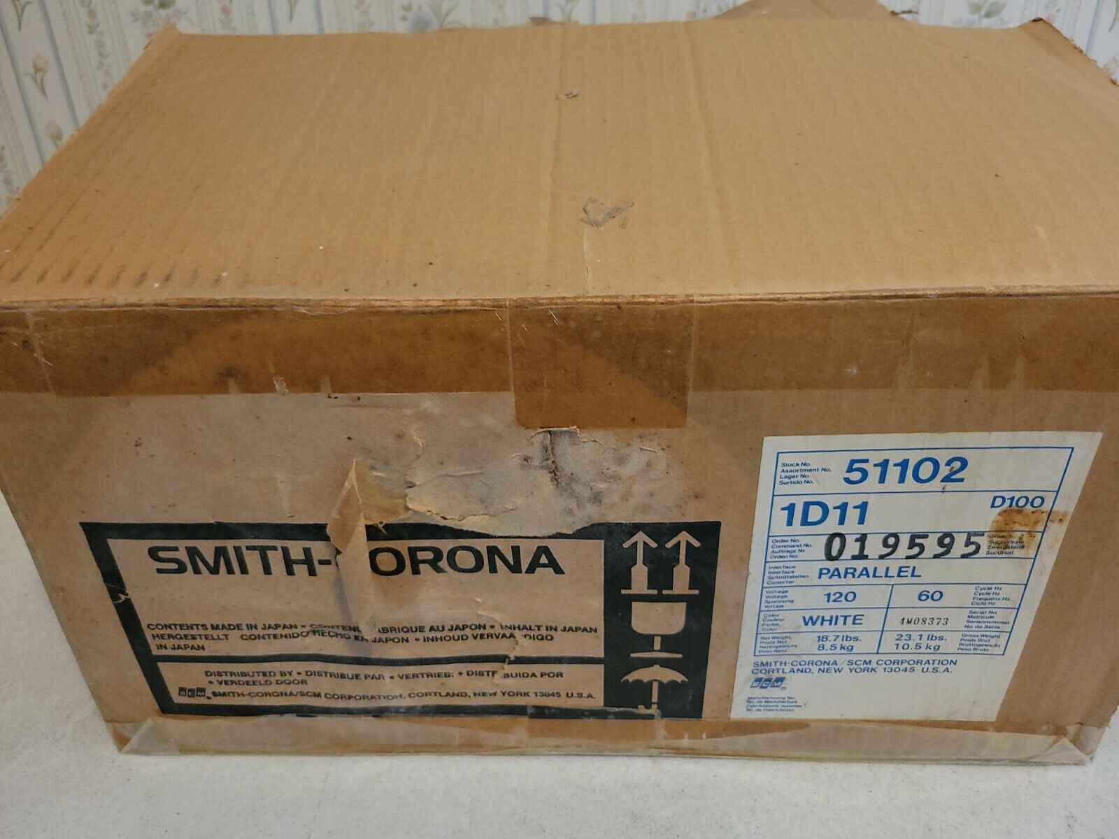 Vintage Smith Corona Dot Matrix Printer ID11 D100 51102 for Apple II Computer