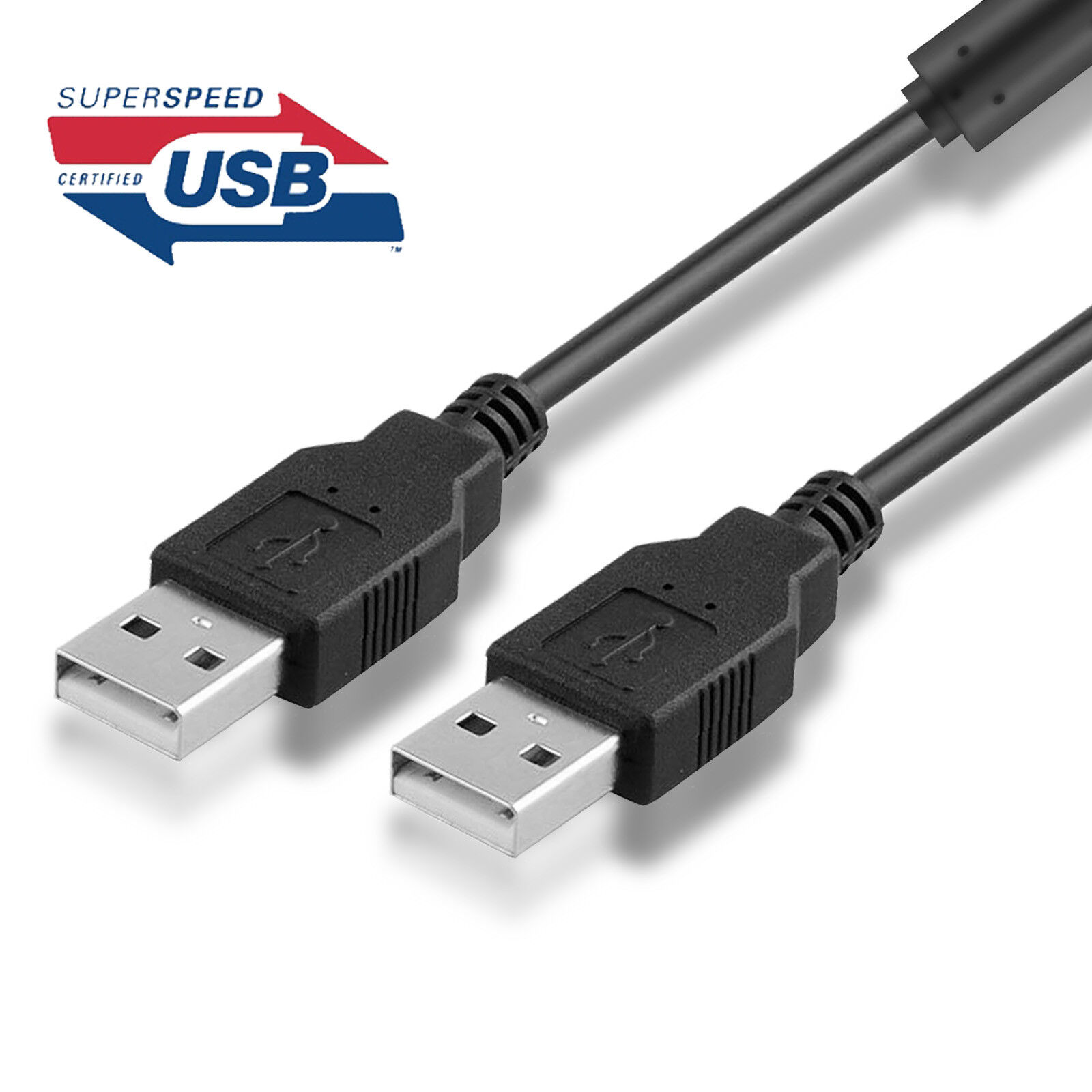 3FT 6FT 10FT USB Cable A Male To A Male Plug Shielded High Speed 2.0 / 3.0 28AWG
