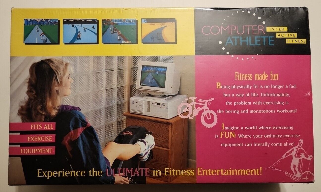 NEW Factory SEALED Vintage Computer Athlete Inter Active Fitness Adapter Kit