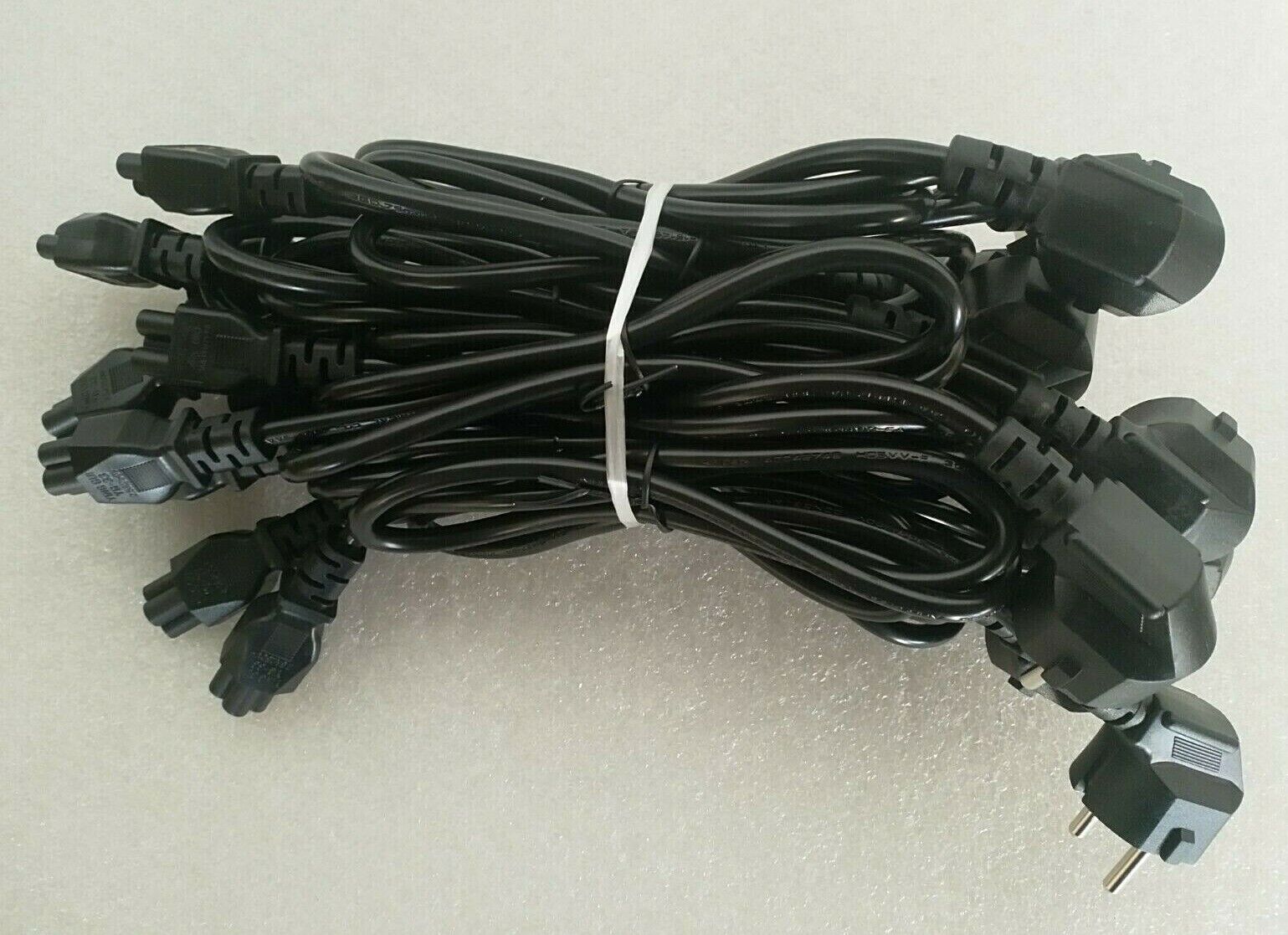 BUNDLE (LOT of 10) POWER CABLE 3-Prong EU  to C5 3-Pin Mickey Clover-Leaf LAPTOP