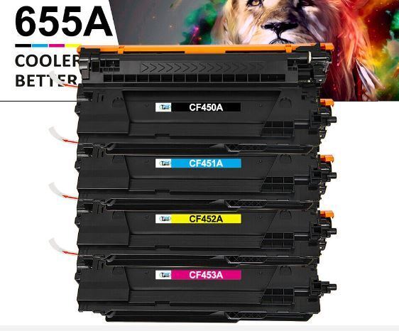 4x CF450A 655A Toner Compatible With HP Color LaserJet Flow M652n MFP M681f M681
