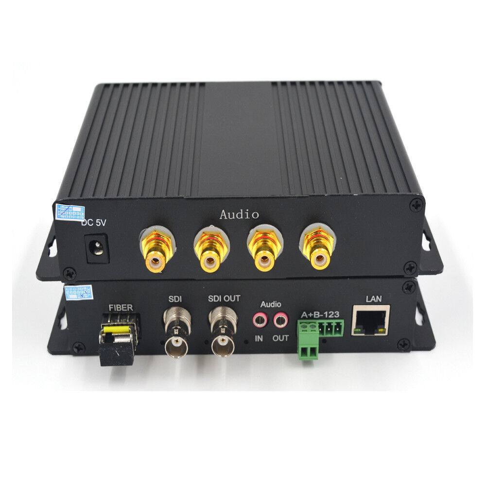 HD SDI Video Audio Data Ethernet Fiber Optical Media Converters TX / RX, LC  