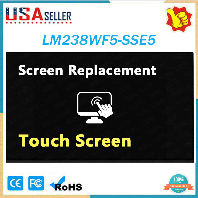 LM238WF5-SSE5 LM238WF5(SS)(E5) for L91416-002 LCD Touch Screen FHD Replacement