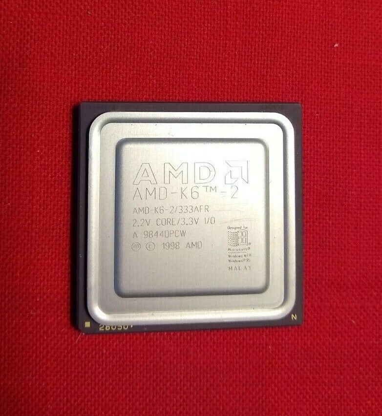 AMD AMD-K6-2/333AFR K6-2 333AFR 333mhz Socket 7 CPU ✅ Working Rare Vintage 