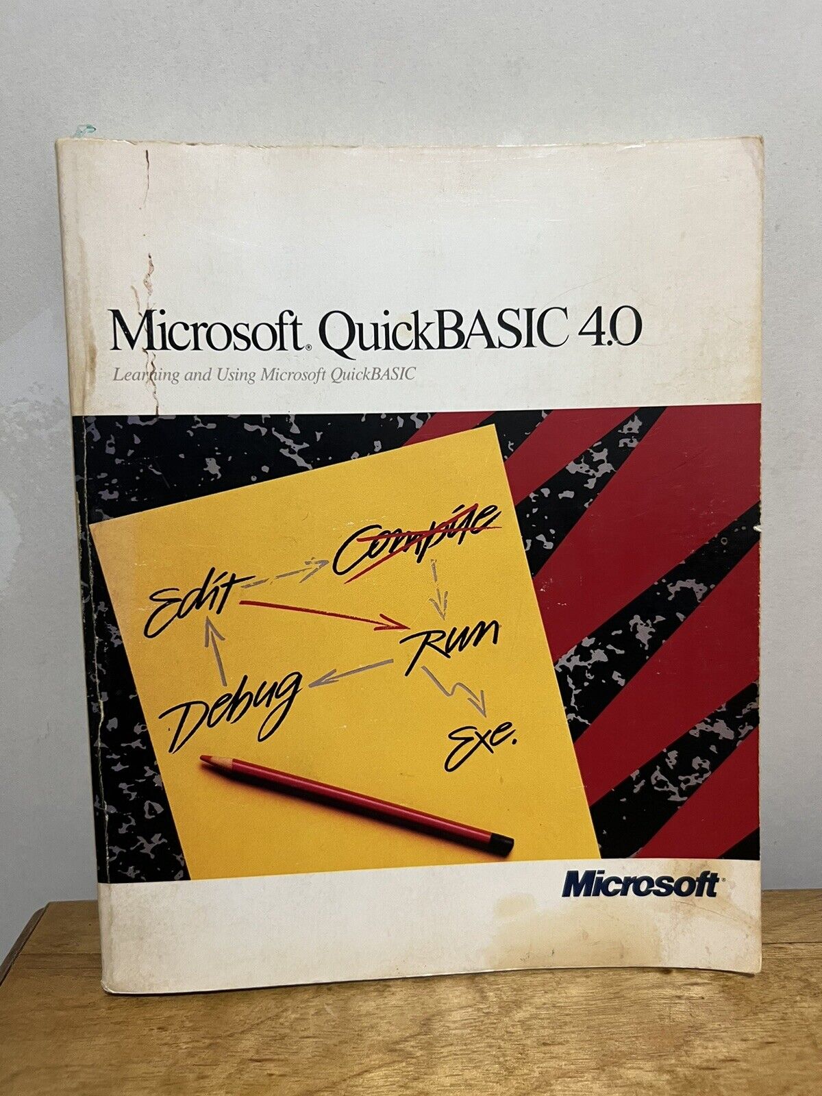 Vintage Microsoft QuickBASIC 4.0 1987 IBM PC Users Guide Book Manual