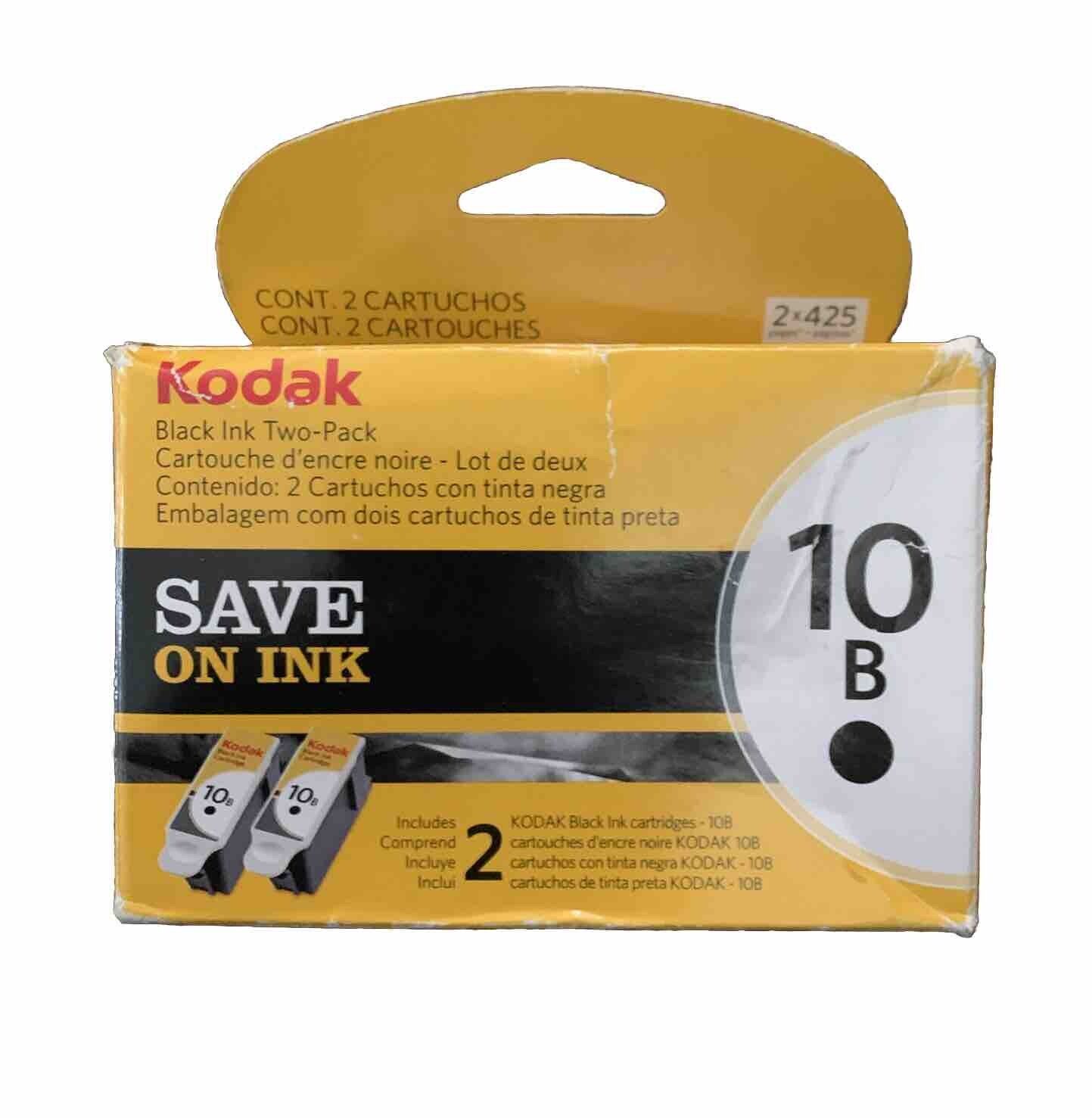 Genuine Kodak 10B Black Ink Cartridge 2-Pack Two Pack NEW SEALED. Old Stock. NIB