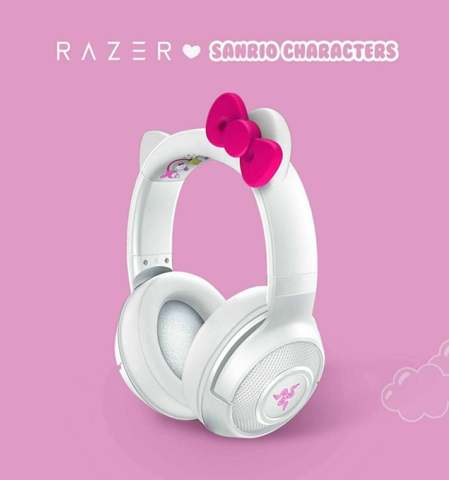 Limited Edition Razer x Sanrio Hello Kitty Kraken Bluetooth Wireless Headset RGB