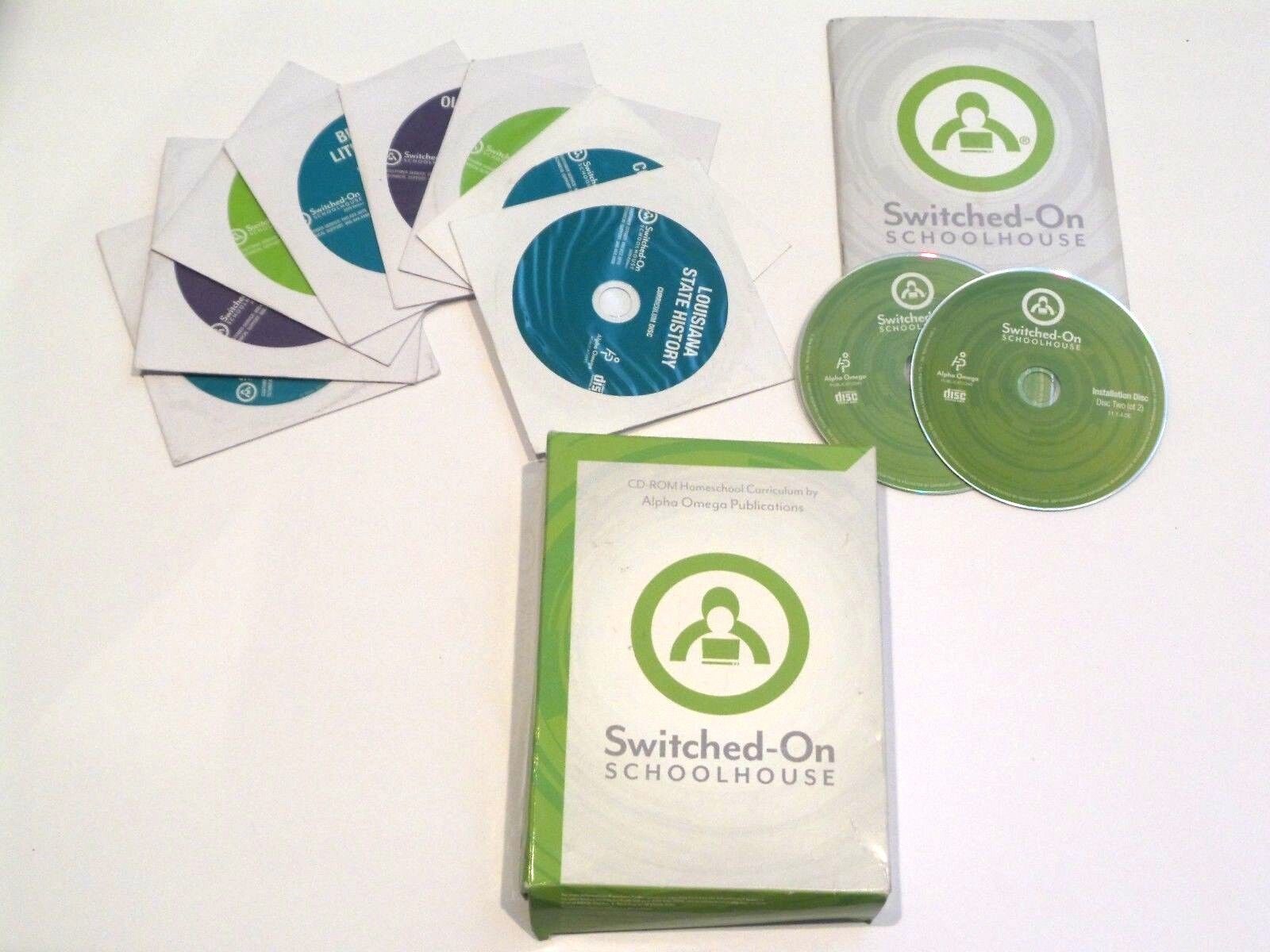 Switched on Schoolhouse Various 7th Grade Subject Curriculum Discs (10 Disc Set)