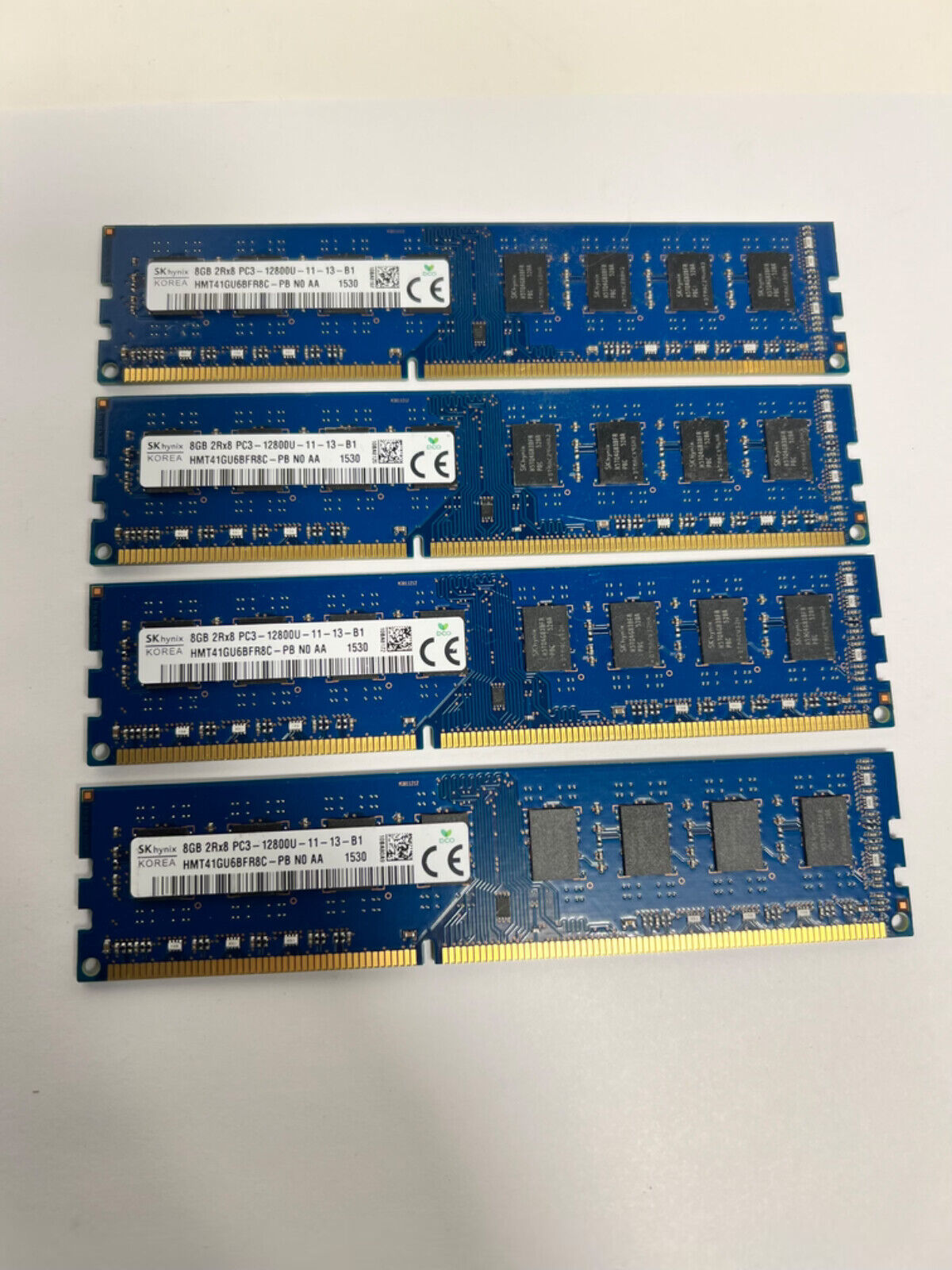 SK Hynix 32GB (4x8GB) 2Rx8 PC3-12800U-11-13-B1  DDR3 RAM Desktop 240 Pin ~ HVD
