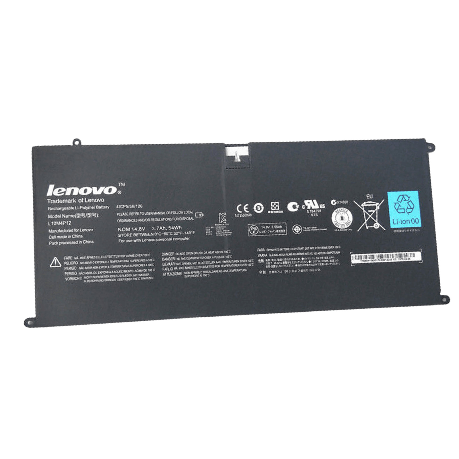 Original L10M4P12 Battery For Lenovo IdeaPad Yoga 13 U300 U300s 4ICP5/56/12 new