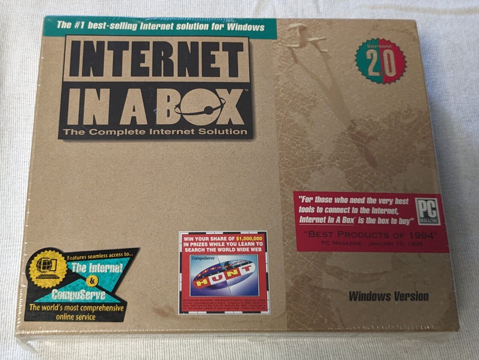 Vintage 1995 Spry Internet In A Box Internet Solution V2.0, New in Box, Sealed