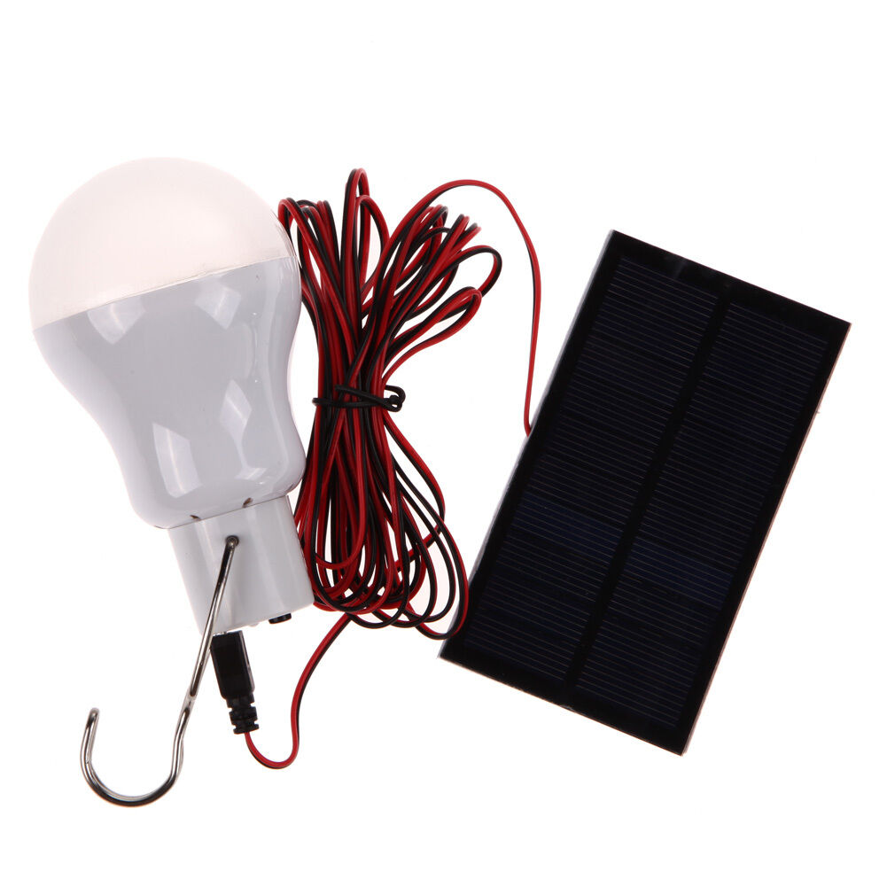 Portable Solar Power LED Bulb Lamp Outdoor Lighting Camp Tent Fishing Light Lamp