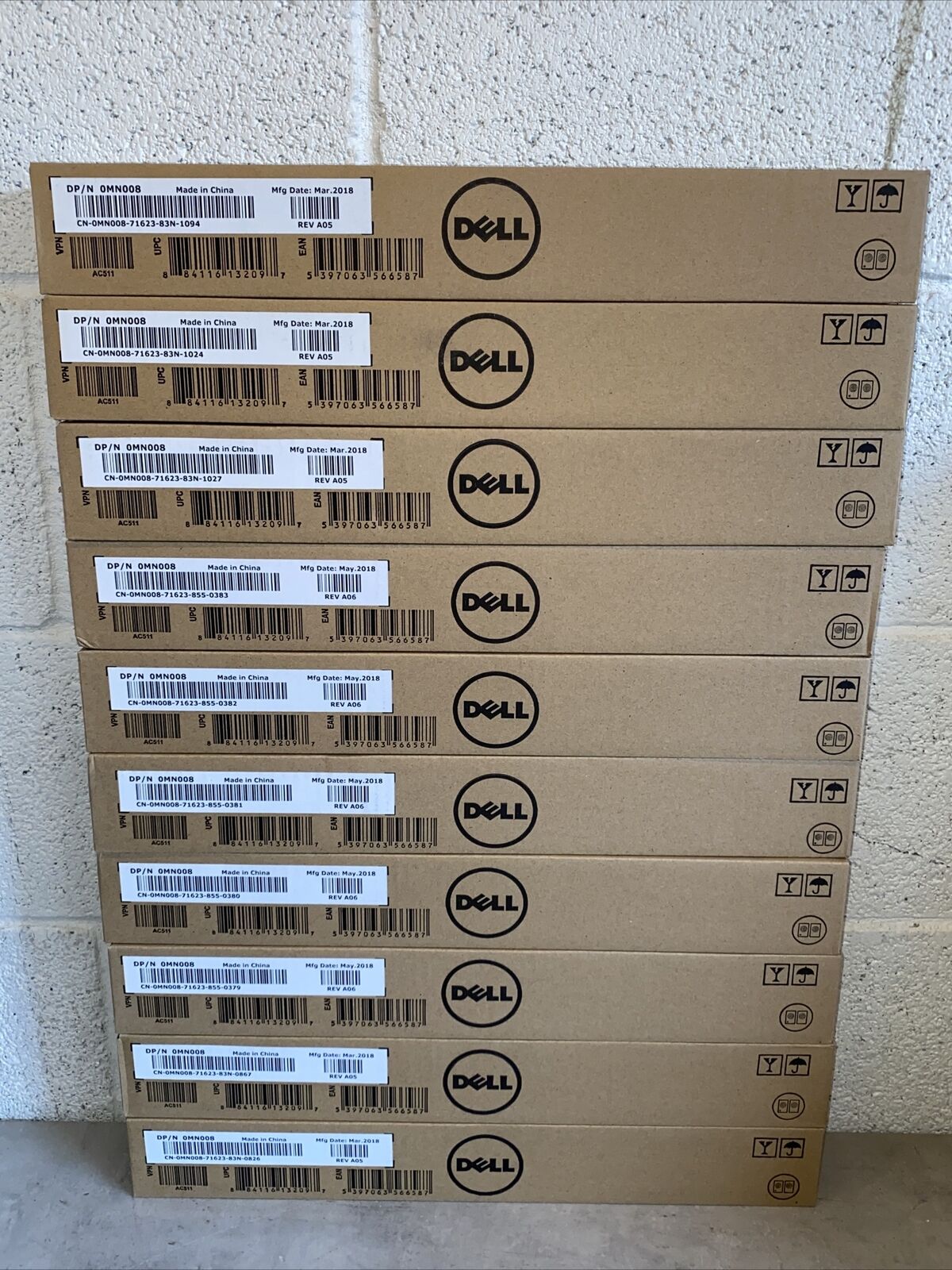 Lot of 14 - NEW - Dell AC511 USB Powered Black Sound Bar | 0MN008