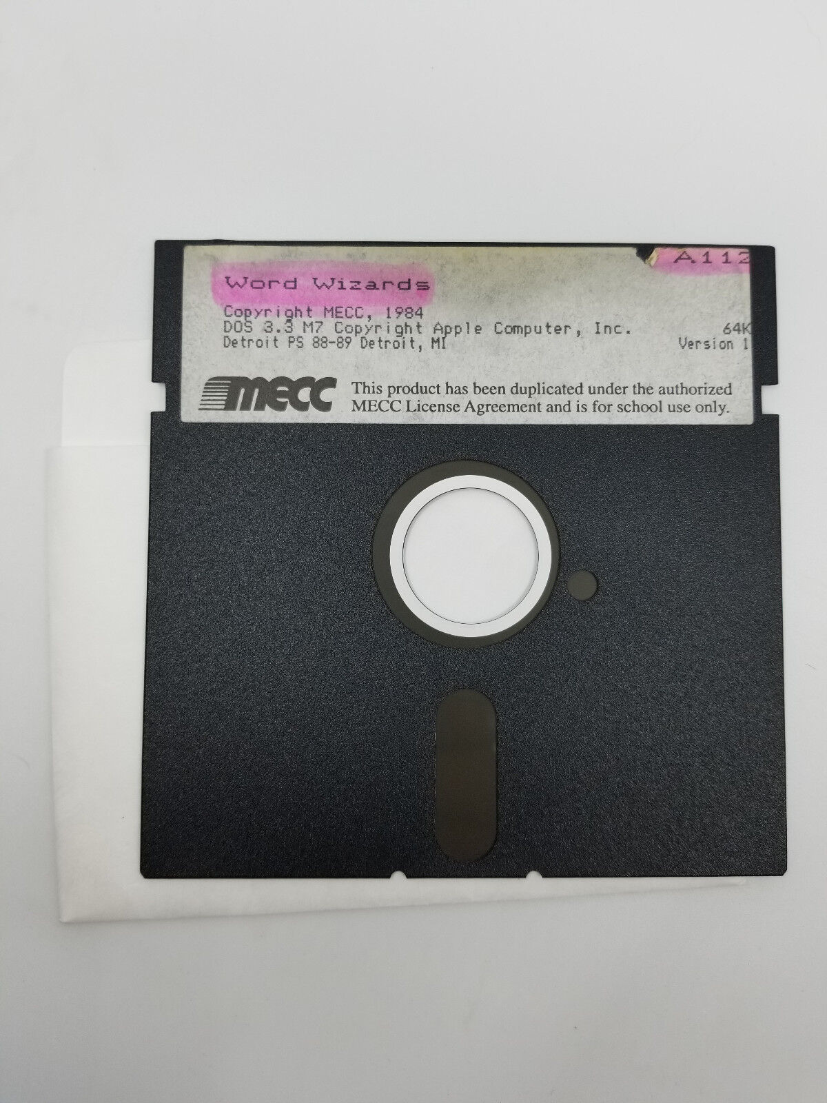Word Wizzards Disk by MECC for Apple II Plus, Apple IIe, Apple IIc, IGS A112
