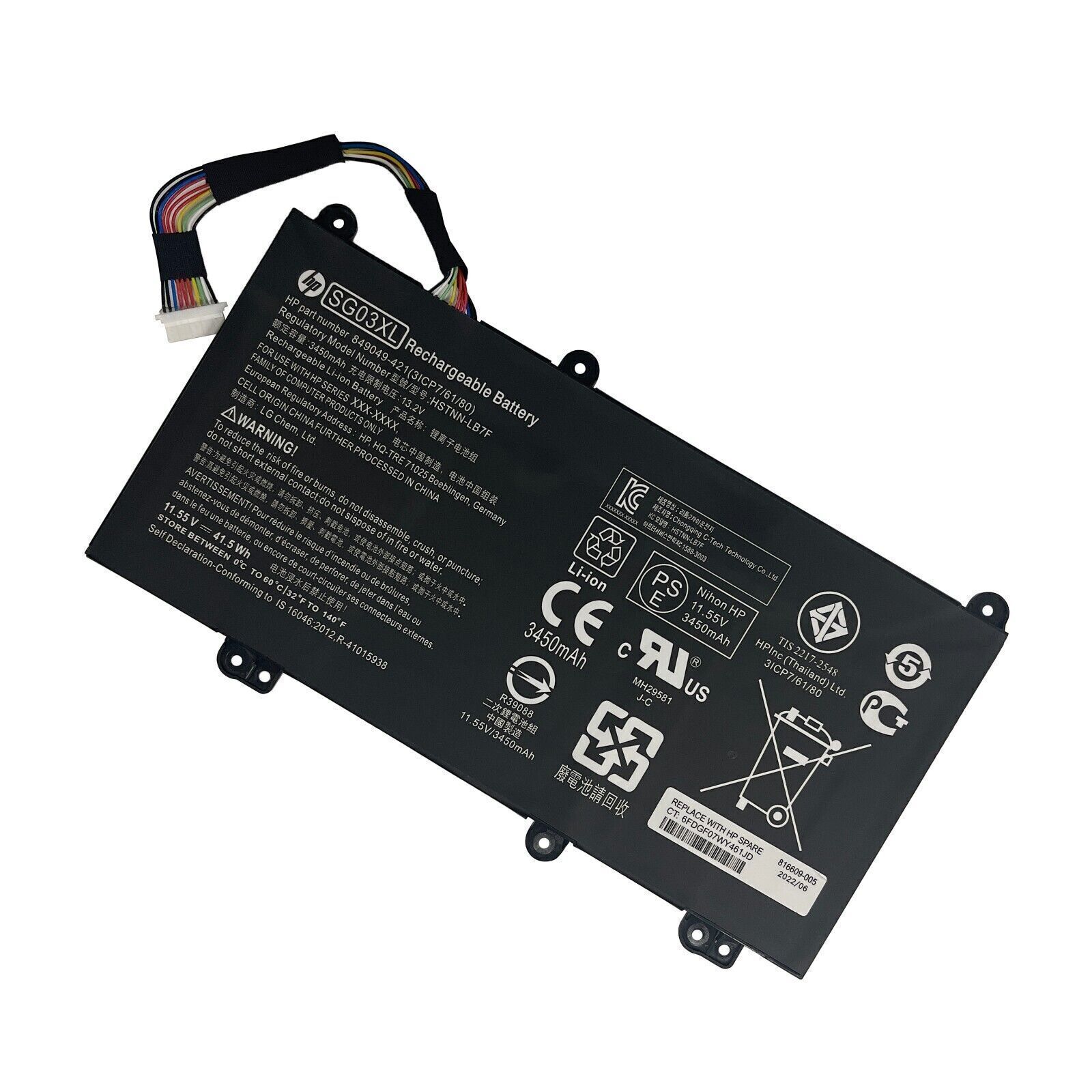 Genuine SG03XL 849049-421 HSTNN-LB7F Laptop Battery For HP Envy 17-u 17t-u m7-u